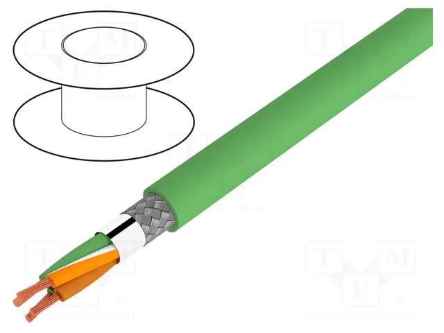 Wire: data transmission; ETHERLINE® Cat.5e; 1x4x26AWG; green LAPP ETH-2170433