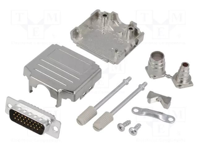 Connector: D-Sub HD; PIN: 26; plug; male; soldering; for cable ENCITECH DPPK15-M-HDP-K