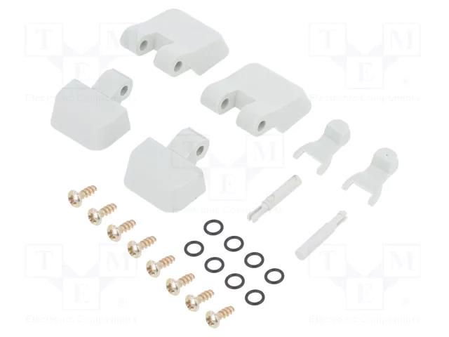 Set of hinges; polycarbonate; for enclosures; light grey; 2pcs. KRADEX ZHINGE10-PC-SET