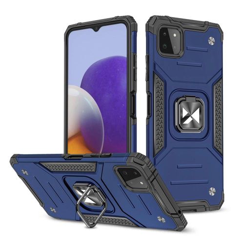 Wozinsky Ring Armor Case Kickstand Tough Rugged Cover for Samsung Galaxy A22 4G blue, Wozinsky 5907769318122 5907769318122