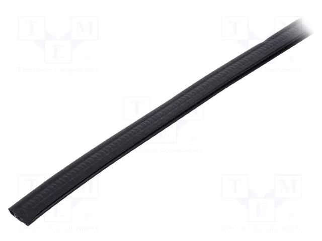 Gasket; EPDM; black; L: 10m; W: 6.5mm; H: 15.1mm; Panel thick: 1÷2mm RST ROZTOCZE UT-43B-10M