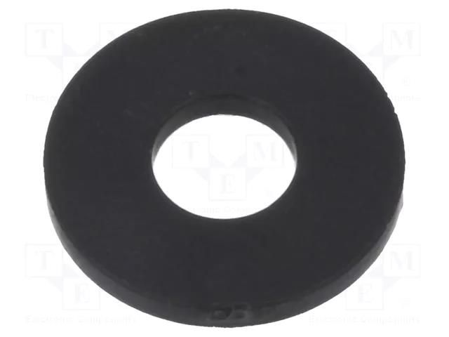 Washer; round; M3; D=8mm; h=800um; black ESSENTRA 0040062001VR