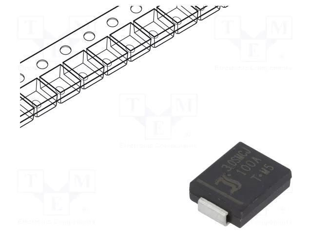 Diode: TVS; 3kW; 111÷123V; 18.5A; unidirectional; ±5%; SMC; 3.0SMCJ DIOTEC SEMICONDUCTOR 3.0SMCJ100A-DIO