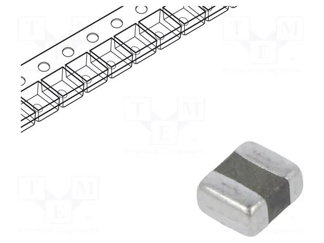 Varistor: multilayer; SMD; 1210; 15.6VAC; 22VDC; 300A; 30V; 1100pF EATON ELECTRONICS MLVC13V022C1100