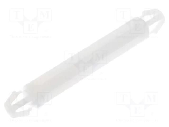 PCB distance; polyamide; L: 27mm; latch/latch; natural; UL94V-2 FIX&FASTEN FIX-LCC-27