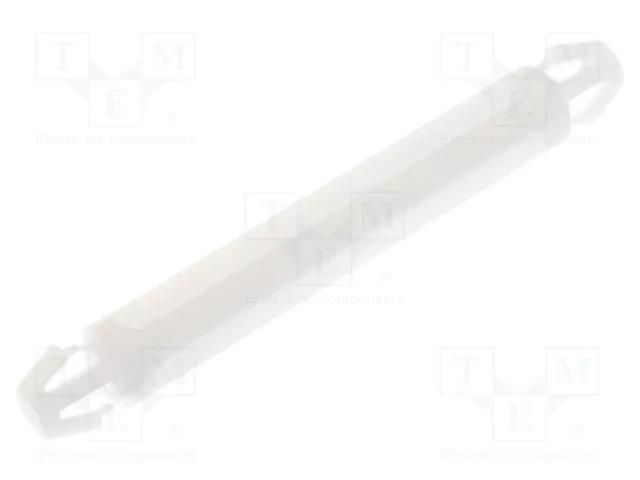 PCB distance; polyamide; L: 30mm; latch/latch; natural; UL94V-2 FIX&FASTEN FIX-LCC-30