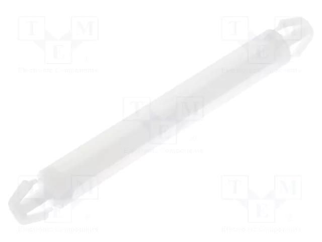PCB distance; polyamide; L: 34mm; latch/latch; natural; UL94V-2 FIX&FASTEN FIX-LCC-34