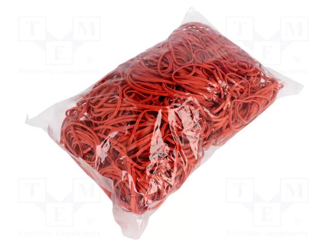 Rubber bands; Width: 3mm; Thick: 1.5mm; rubber; red; Ø: 50mm; 1kg PLAST PL.07-01-7523