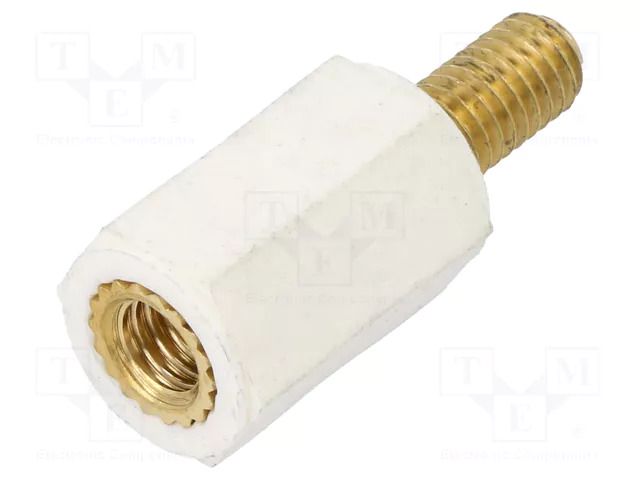 Insulating sleeve; Int.thread: M5; L: 16mm; UL94V-2; polyamide DREMEC TFM-M5X16/DR2188