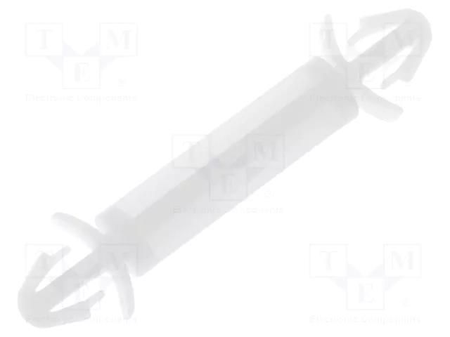 PCB distance; polyamide; L: 16mm; latch/latch; natural; UL94V-2 FIX&FASTEN FIX-LCF-16