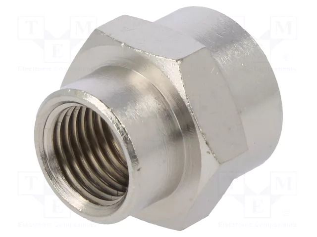 Muff; threaded,reductive; nickel plated brass; max.300°C PNEUMAT 3010-1/4-3/8