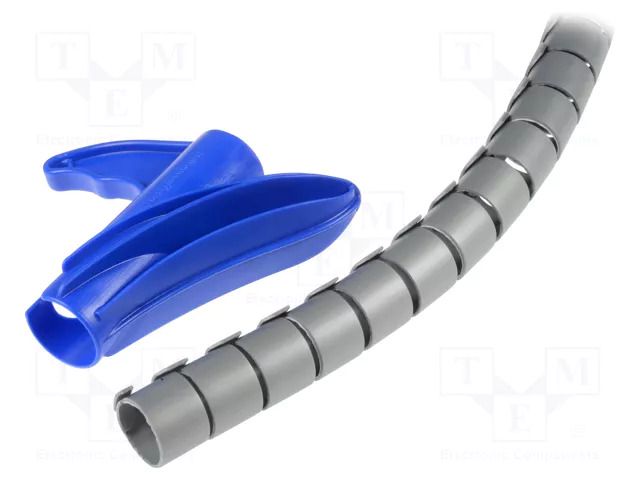 Spiral wrapping; ØBundle : 25mm; polypropylene; silver; L: 2m HELLERMANNTYTON HWPP-25MM-PP-SR-K1