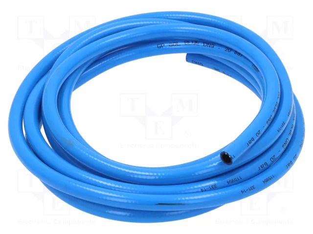 Hose; max.20bar; L: 1m; PVC,SBR; Gol Blue; Tube in.diam: 9mm; blue PNEUMAT GOL-BLUE-9