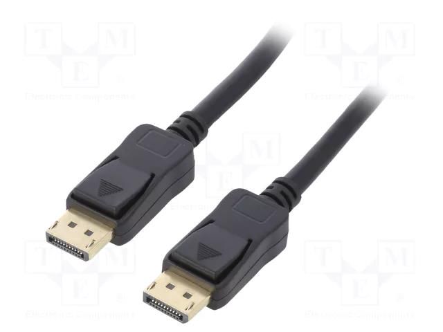 Cable; DisplayPort plug,both sides; 0.5m; black; DisplayPort 1.4 QOLTEC QOLTEC-50584