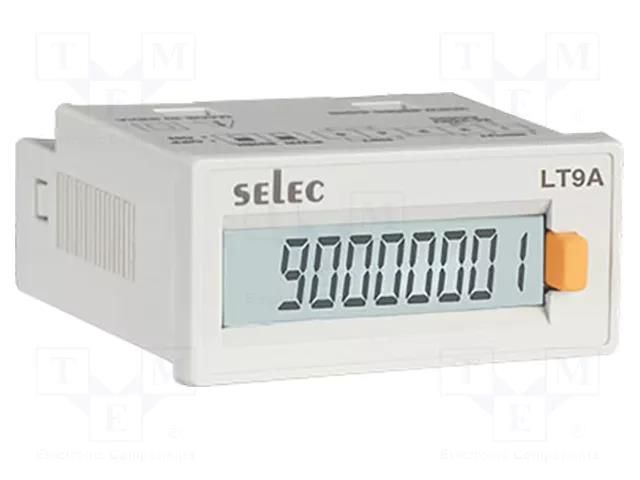 Meter: counter; digital,mounting; on panel; LCD; 8 digits; 0.05% SELEC LT920A-C-CE