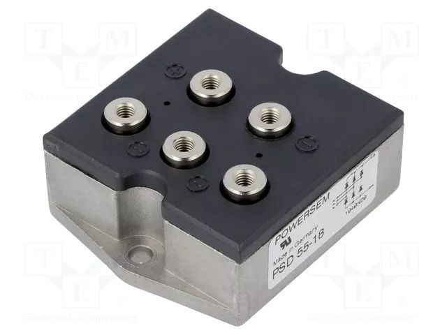 Bridge rectifier: three-phase; Urmax: 1.8kV; If: 58A; Ifsm: 670A POWERSEM PSD55/18