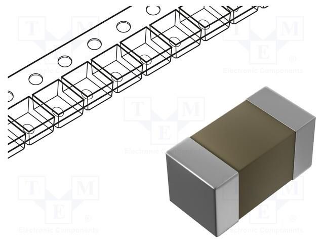 Capacitor: ceramic; MLCC; 3.3nF; 100V; X7R; ±10%; SMD; 0603; 180mm KYOCERA AVX 06031C332KAT2A