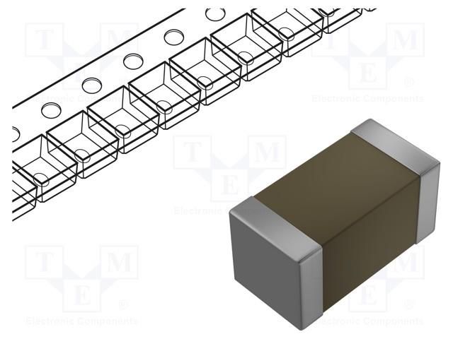 Capacitor: ceramic; MLCC; 4.7nF; 630V; X7R; ±10%; SMD; 1206; 180mm MURATA GRM31BR72J472KW01L