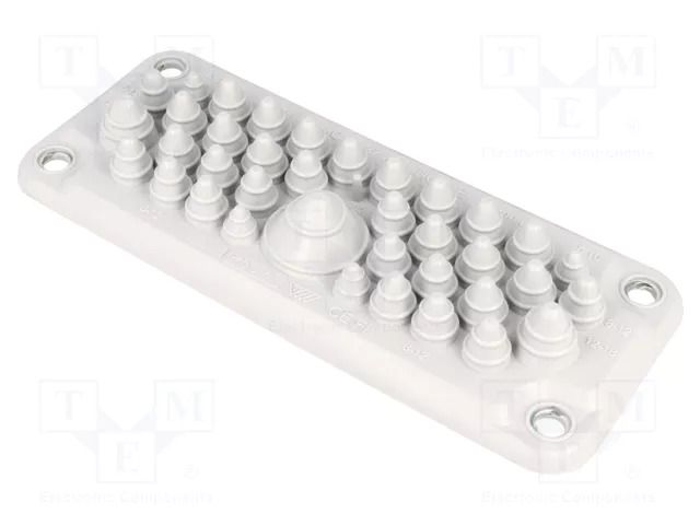Multigate grommet; light grey; Holes no: 37; -40÷100°C; IP66,IP67 TRELLEBORG MC35/37