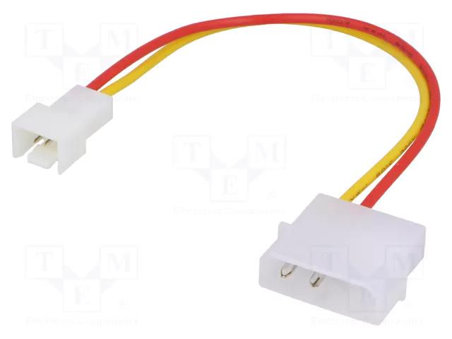 Cable: mains; 5V 3pin male,Molex male; 0.15m AKYGA AK-CA-36