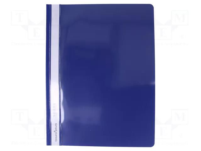 Document wallet; A4; navy blue; PVC BIURFOL BIURFOL-S-PVC/NB