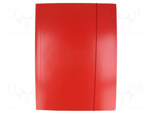 Folder; with rubber; A4; red ESSELTE ESSELTE-13436