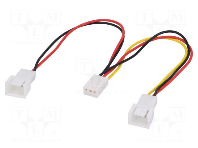 Cable: mains; 3pin male x2,3pin female; 0.15m AKYGA AK-CA-52