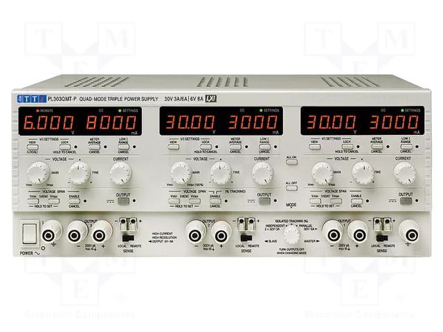 Power supply: programmable laboratory; Ch: 3; 0÷30VDC; 0÷3A; 0÷3A AIM-TTI PL303QMT-PG