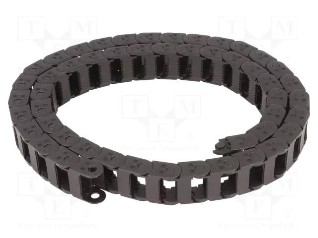 Cable chain; E2C.15; Bend.rad: 48mm; L: 1000mm; Int.height: 14.9mm IGUS E2C.15.30.048.0