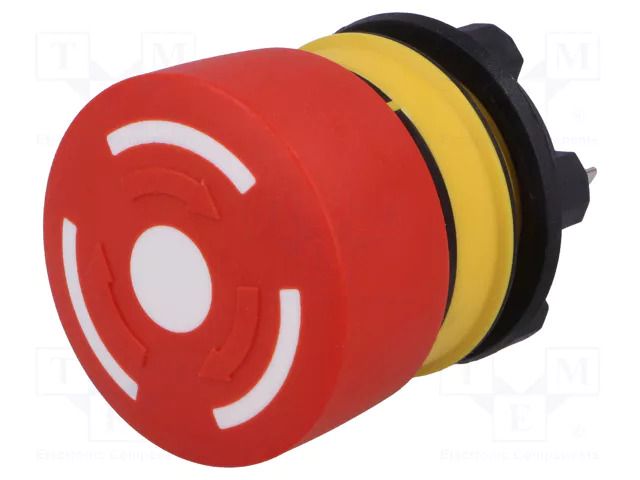 Switch: emergency stop; 22mm; Stabl.pos: 2; NC + NO; red; none; IP65 EAO 84-5230.0020