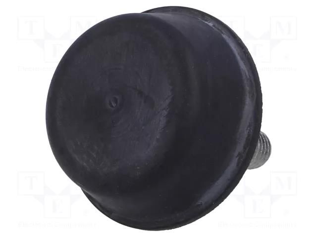 Vibroisolation foot; Ø: 50mm; Shore hardness: 70±5; 3007N; 601N/mm ELESA+GANTER DVB6-50-20M10-40-7