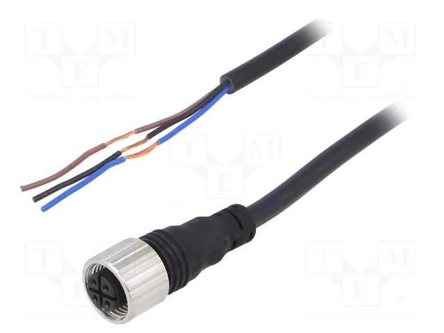 Cable: for sensors/automation; M12; PIN: 3; straight; 5m; plug; CI AUTONICS CID3-5