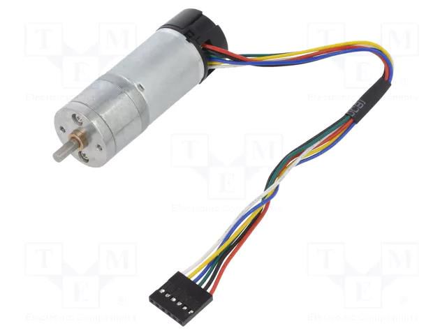 Motor: DC; with encoder,with gearbox; Medium Power; 12VDC; 2.1A POLOLU POLOLU-4866