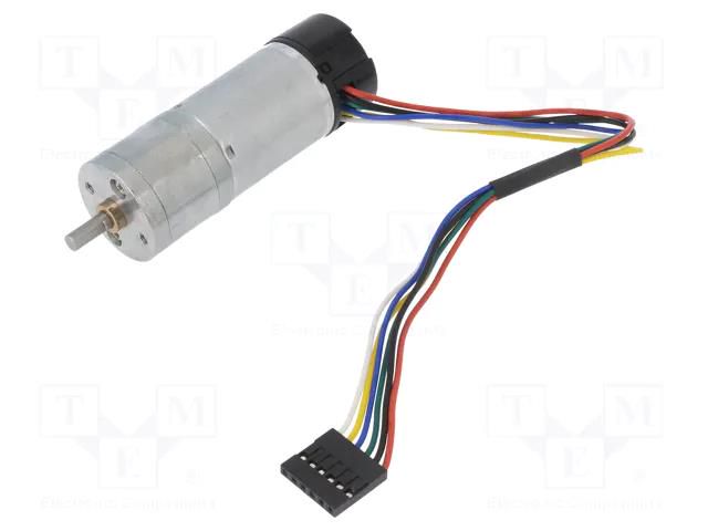 Motor: DC; with encoder,with gearbox; Medium Power; 12VDC; 2.1A POLOLU POLOLU-4867