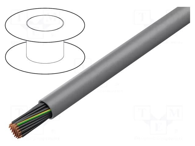 Wire; JZ-500; 40G0.5mm2; unshielded; 300V,500V; Cu; stranded; grey HELUKABEL JZ500/40G0.5