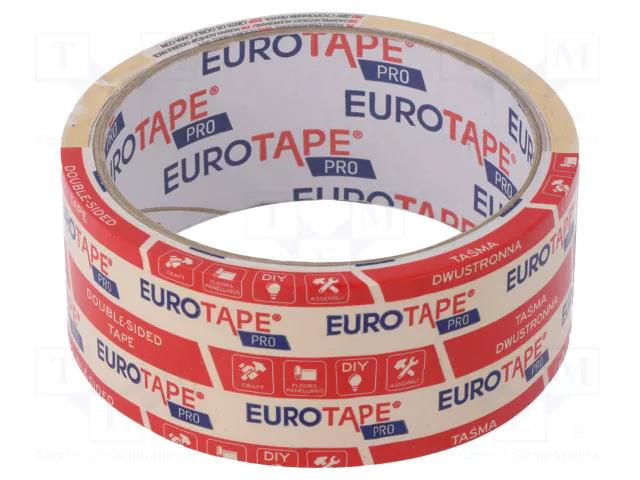 Fastening tape; double-sided; W: 38mm; L: 10m; Adhesive: acrylic EUROTAPE DALPO-38/10