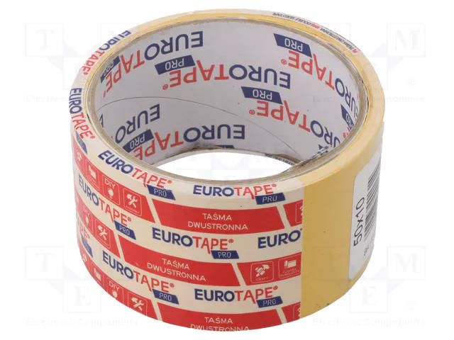 Fastening tape; double-sided; W: 50mm; L: 10m; Adhesive: acrylic EUROTAPE DALPO-50/10