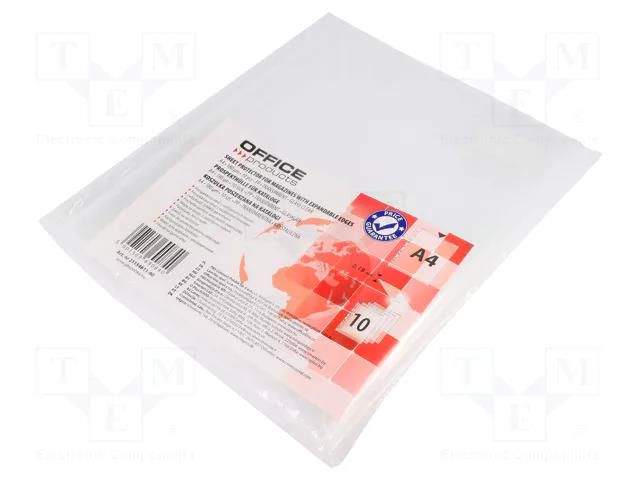 Documents sleeve; A4; 10pcs. OFFICE PRODUCTS OFFICE-A4-F-10