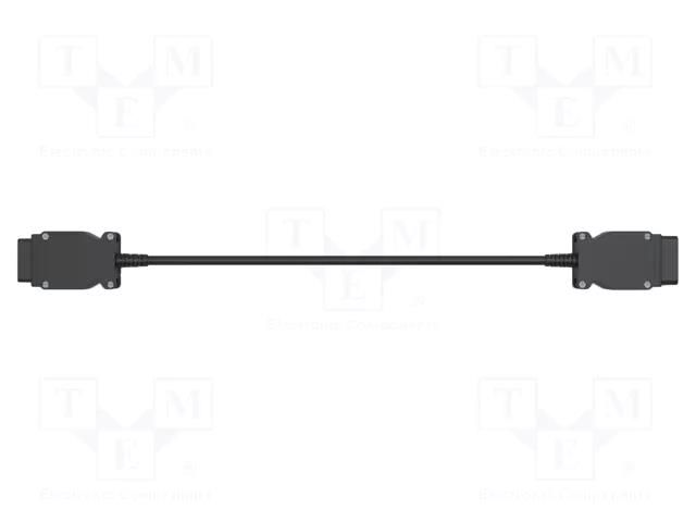 Test lead; black; Insulation: PVC; OBD II socket,OBD II plug SCHÜTZINGER AL8305/OBDII/24V