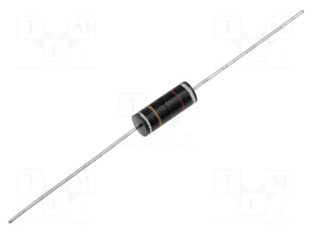 Inductor: axial; THT; 220uH; 125mA; 5Ω; ±10%; Ø4.11x10.41mm BOURNS 9250A-224-RC
