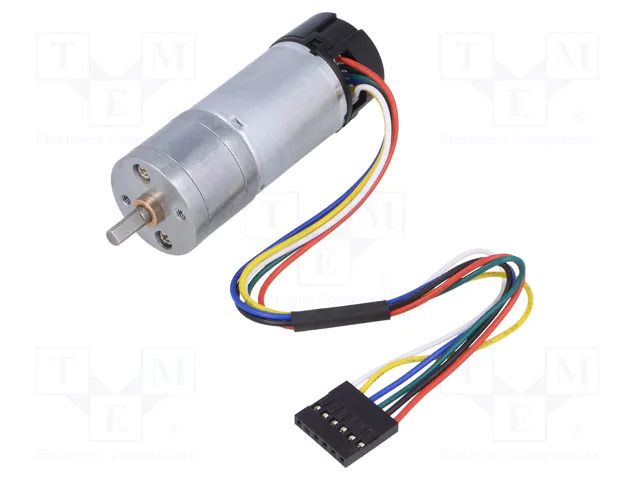 Motor: DC; with encoder,with gearbox; Medium Power; 12VDC; 2.1A POLOLU POLOLU-4865