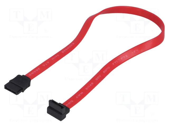 Cable: SATA; SATA L-Type angled plug,SATA L-Type plug; 0.35m QOLTEC QOLTEC-50471