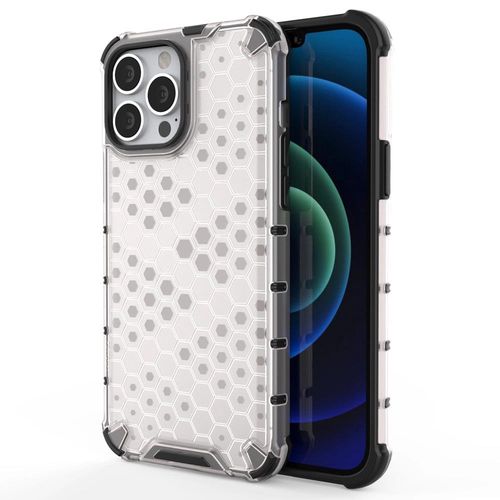 Honeycomb Case armor cover with TPU Bumper for iPhone 13 Pro Max transparent, Hurtel 5907769326769 5907769326769