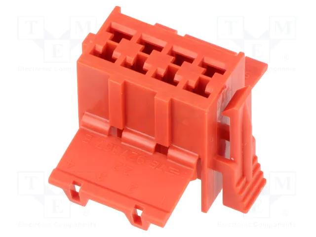 Connector: wire-wire/PCB; plug; female; PIN: 8; Junior Timer; red TE Connectivity 927367-1