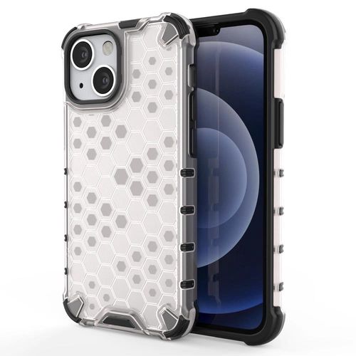Honeycomb Case armor cover with TPU Bumper for iPhone 13 mini transparent, Hurtel 5907769326882 5907769326882