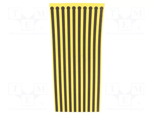 ESD shoe grounder; ESD; 300mm; 100pcs; black,yellow STATICTEC PRT-STW1550