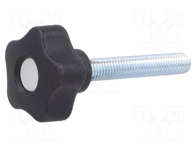 Knob; Ø: 32mm; Ext.thread: M8; 50mm; H: 23mm; technopolymer PP ELESA+GANTER VCT.32P-M8X50-C3