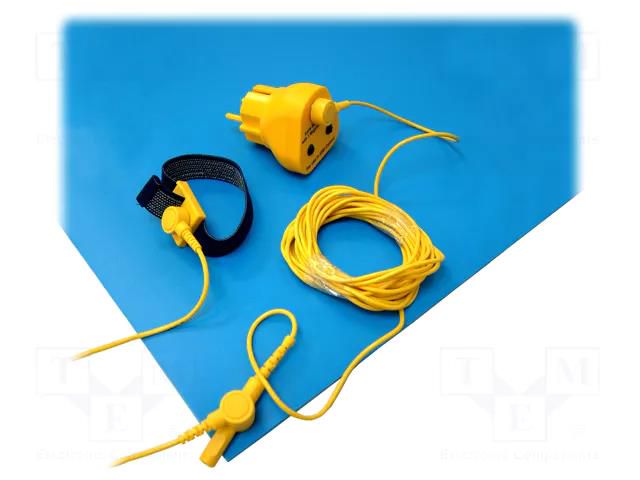 Mat: table set; ESD; L: 1.2m; W: 0.6m; Thk: 2.4mm; PVC,vinyl; blue COBA EUROPE COBA-HR020001KEU