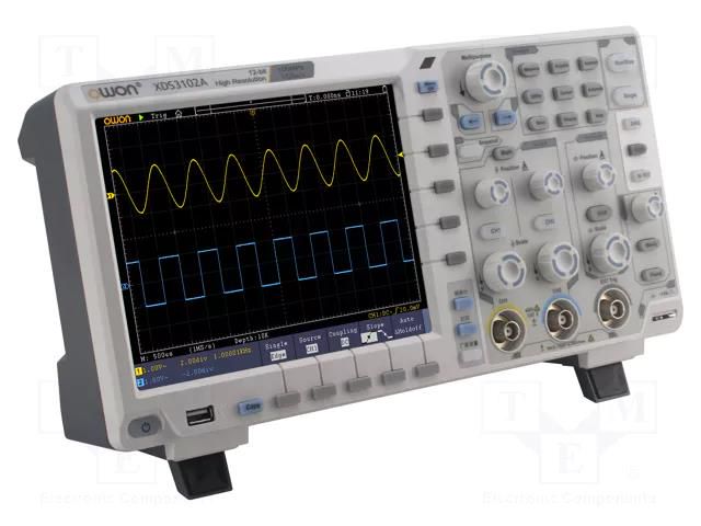 Oscilloscope: digital; Ch: 2; 100MHz; 1Gsps; 40Mpts; LCD TFT 8" OWON XDS3102A