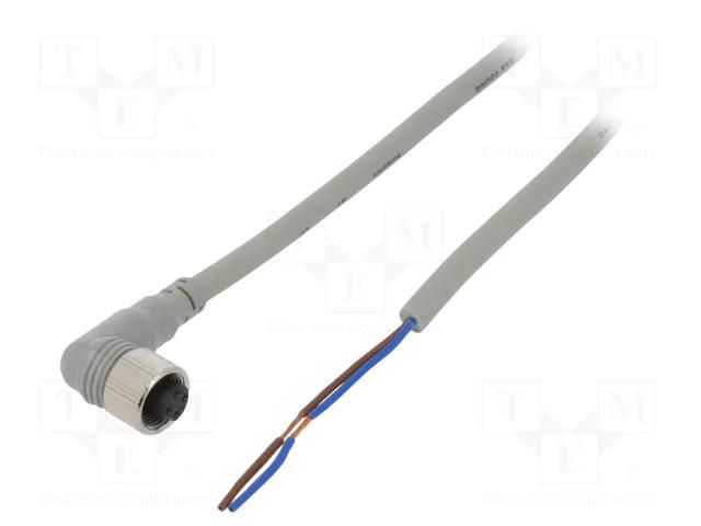 Connection lead; M12; PIN: 2; angled; 2m; plug; CL; Colour: black AUTONICS CLAH2-2